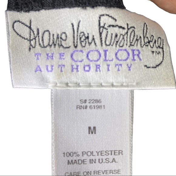 Diane Von Furstenberg The Color Authority Black Velevt Dress Size M - Picture 4 of 7